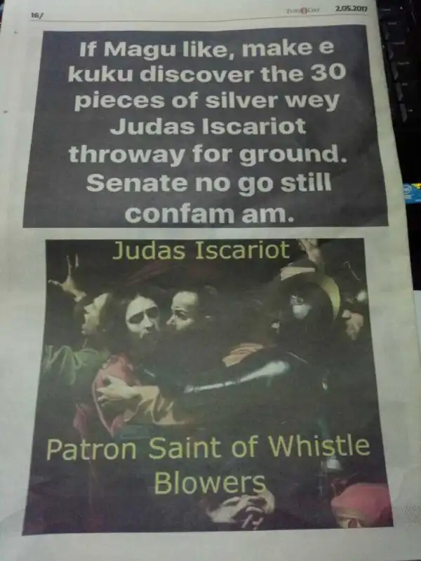 Someone paid for advert space on ThisDay just to troll EFCC Chairman Magu